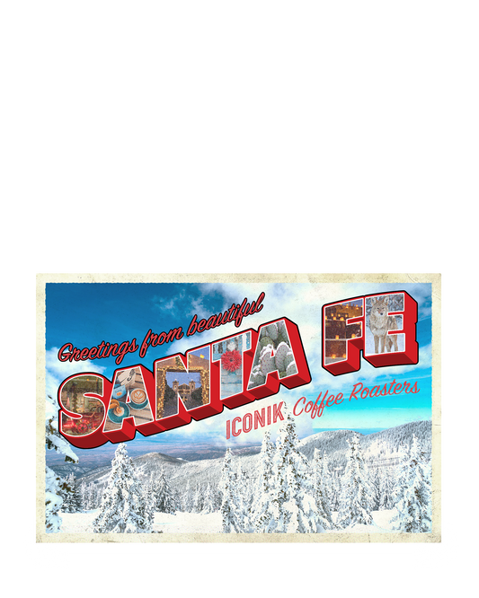 ICONIK Winter Santa Fe Post Card